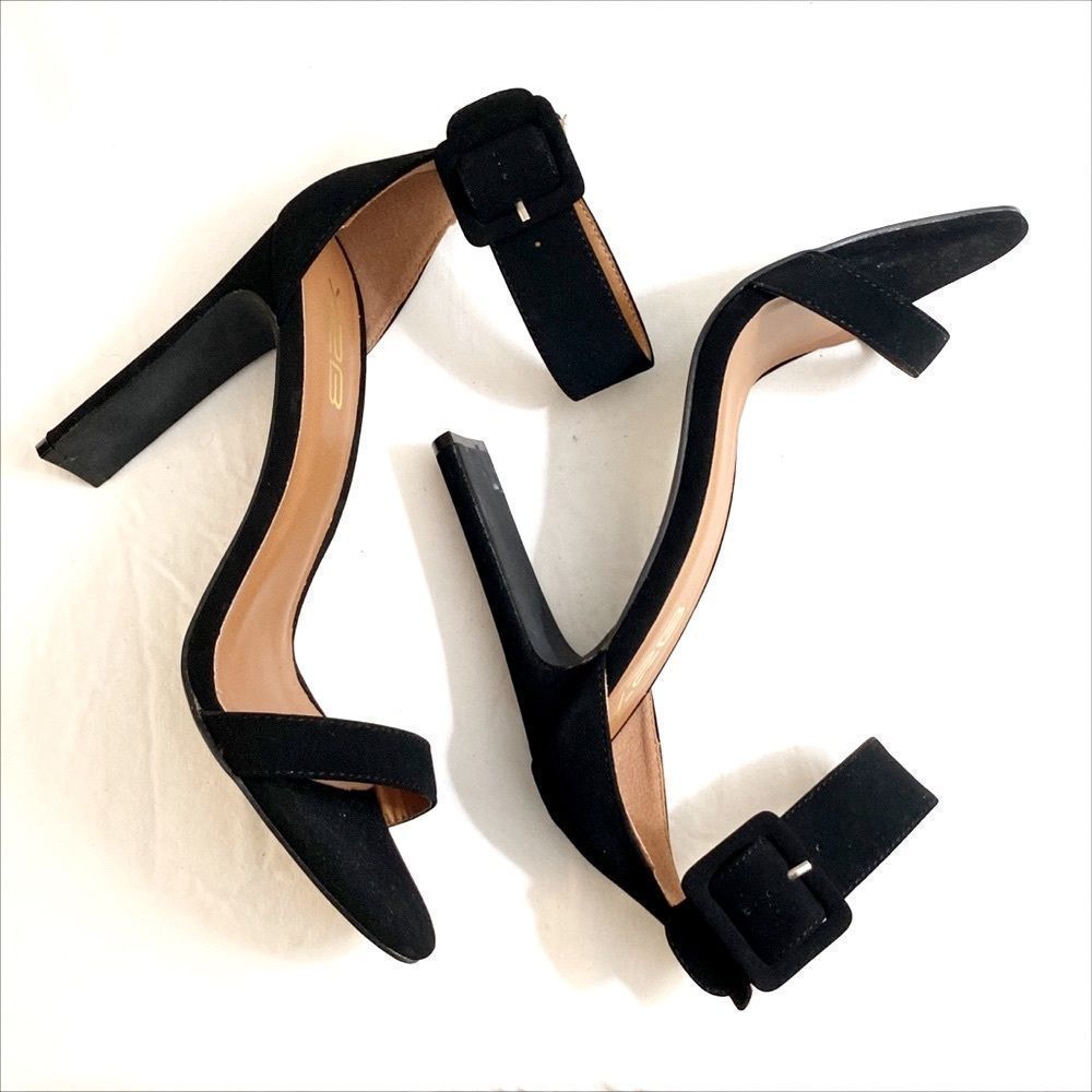 Thalia6 by X2B Barely There Thin Wide Block High Heel Sandals